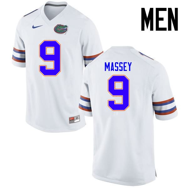 NCAA Florida Gators Dre Massey Men's #9 Nike White Stitched Authentic College Football Jersey OAW6764UC